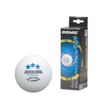 Мячи для настольного тенниса Donic 3* P40+ (3 шт, белый)