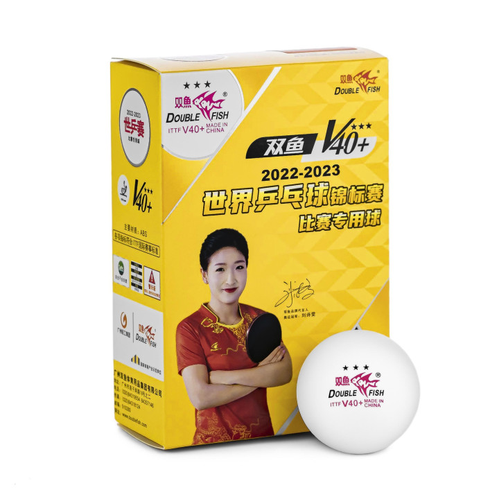 М'ячі Double Fish V40+ ITTF 3*** (6 шт)